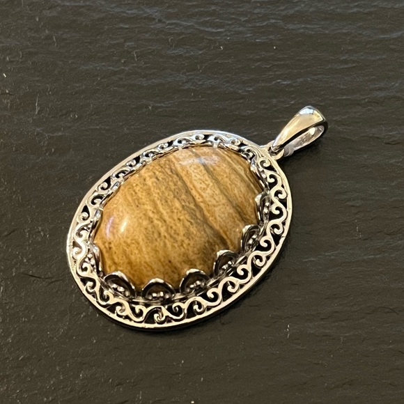 Karis Picture Jasper NWT Marked Karis STS Pendant - Picture 13 of 13